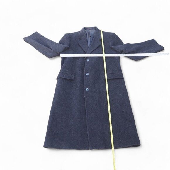 Nino Cerruti Cashmere Wool Blend Vintage 3 Button Overcoat Dark Grey Men's 42L - Picture 7 of 13